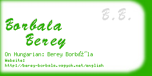 borbala berey business card